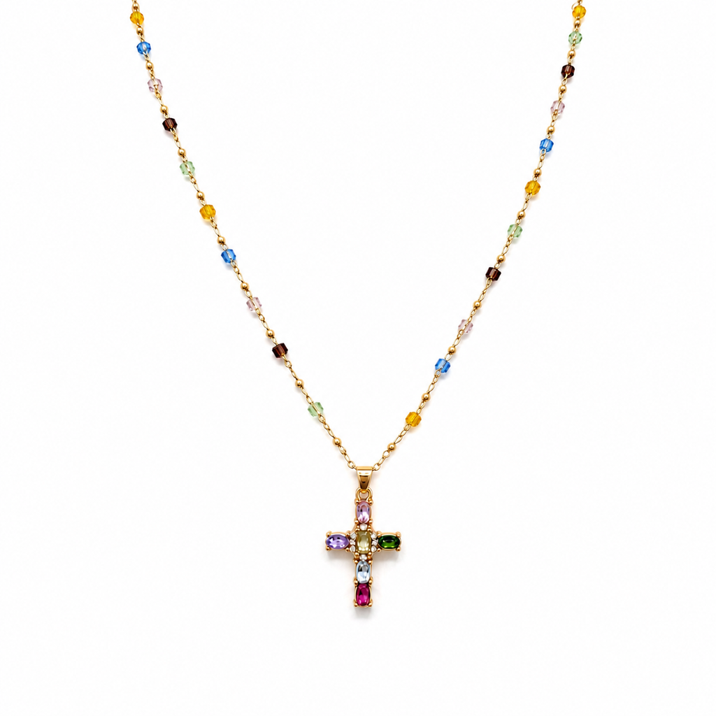 Prismatic Crosslight Necklace