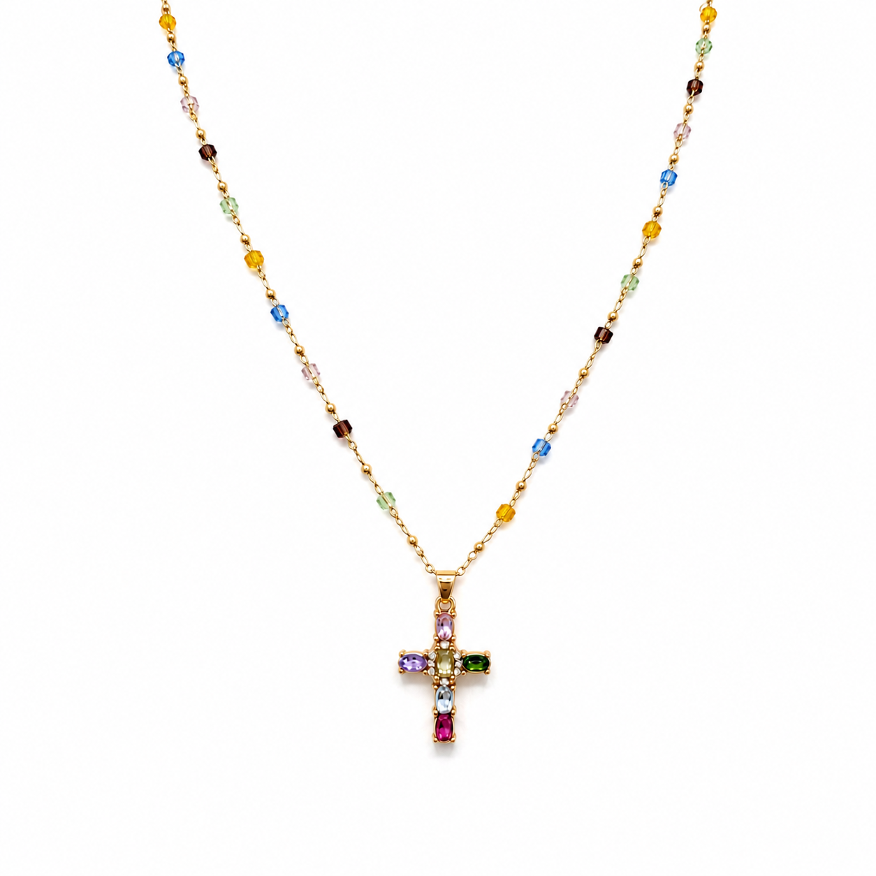 Prismatic Crosslight Necklace