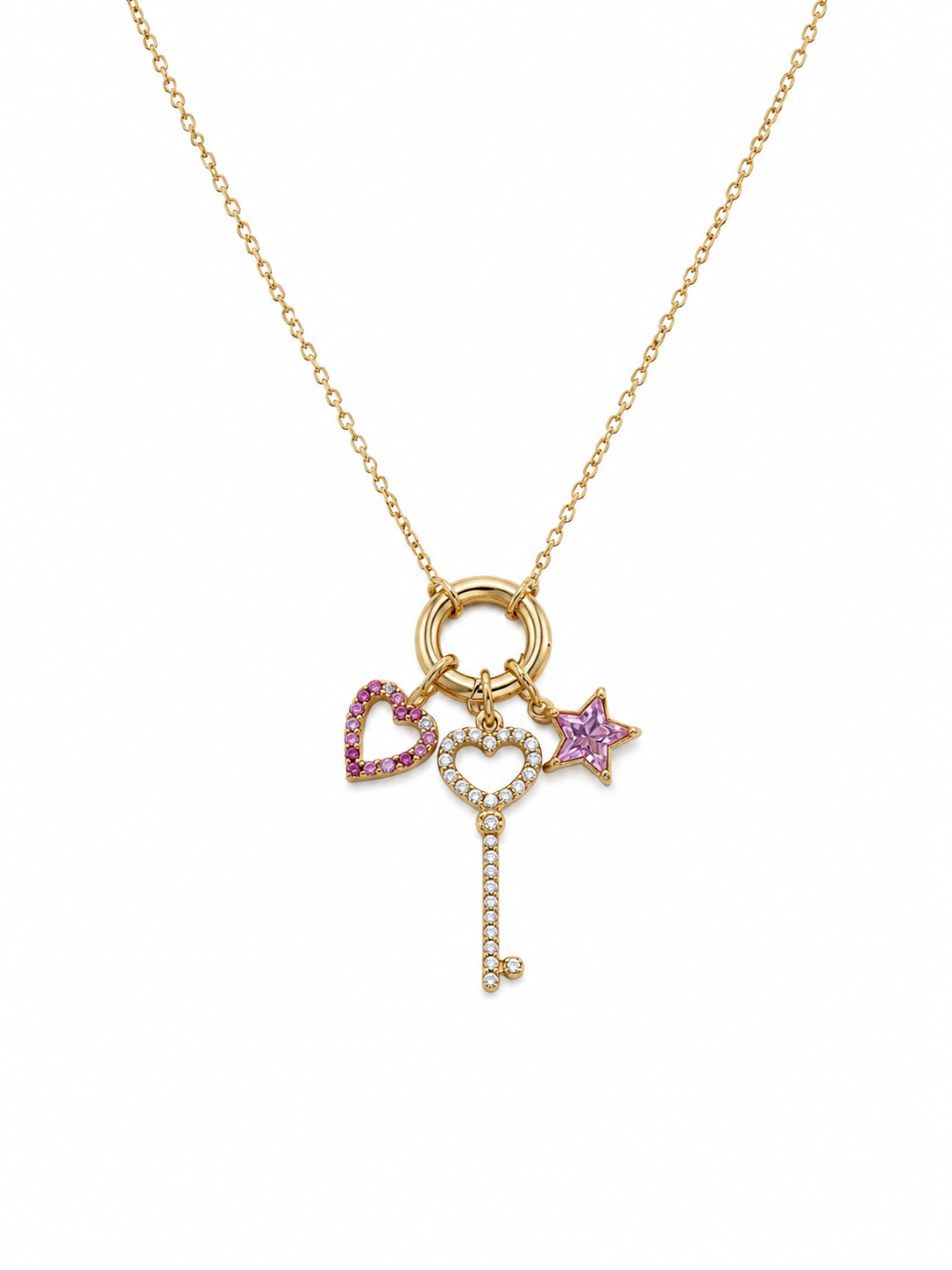 Dreamy Heart & Key Necklace