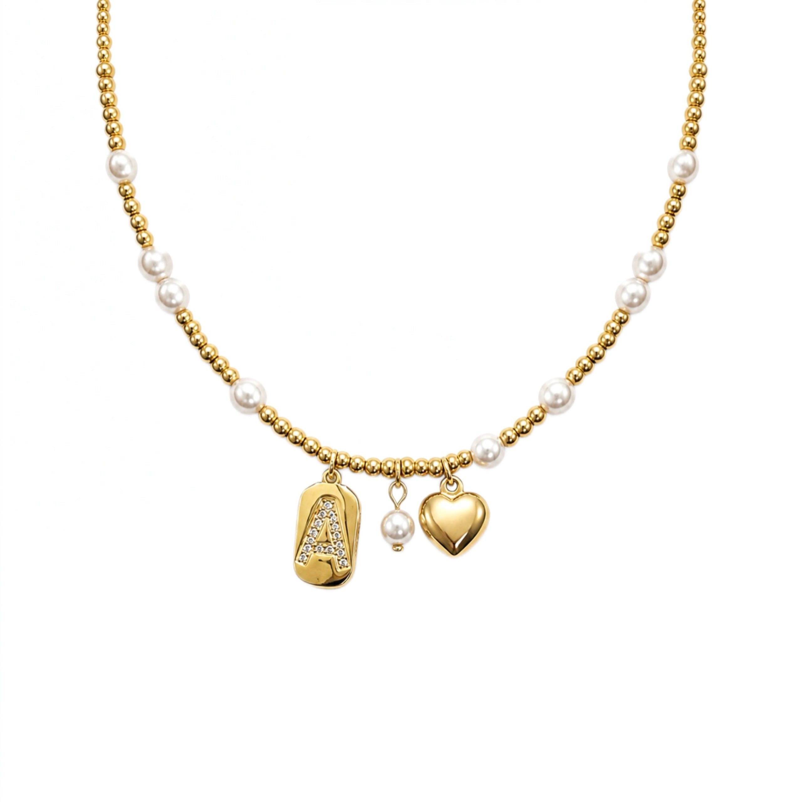 Vintage Charm Pearl Necklace