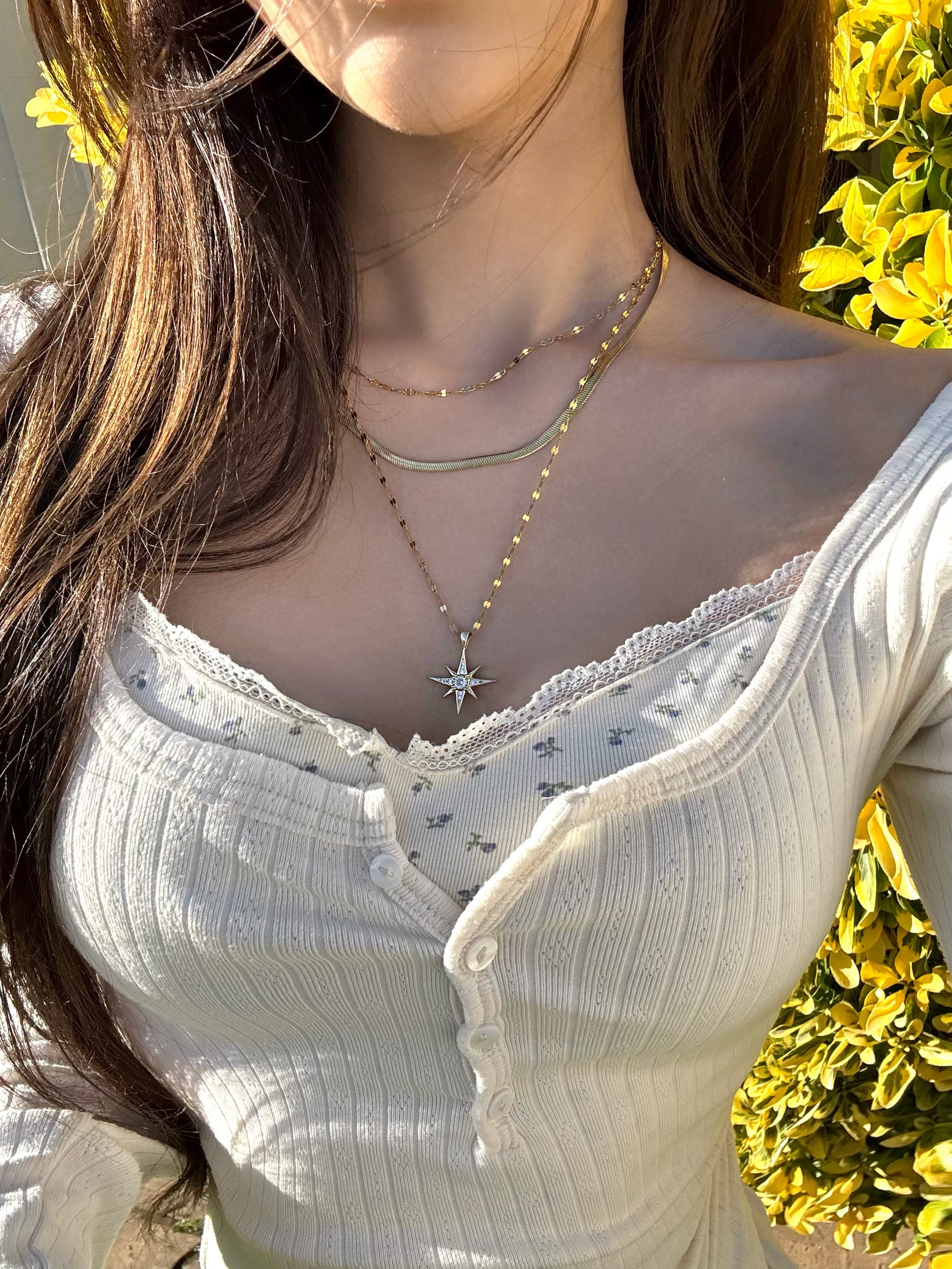 Celestial Layer Cross Necklace
