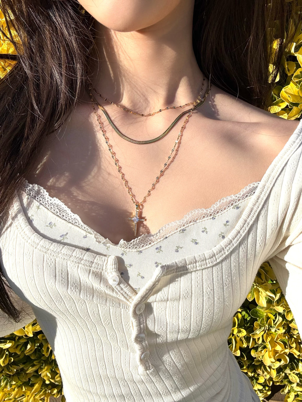 Saintlight Layer Cross Necklace