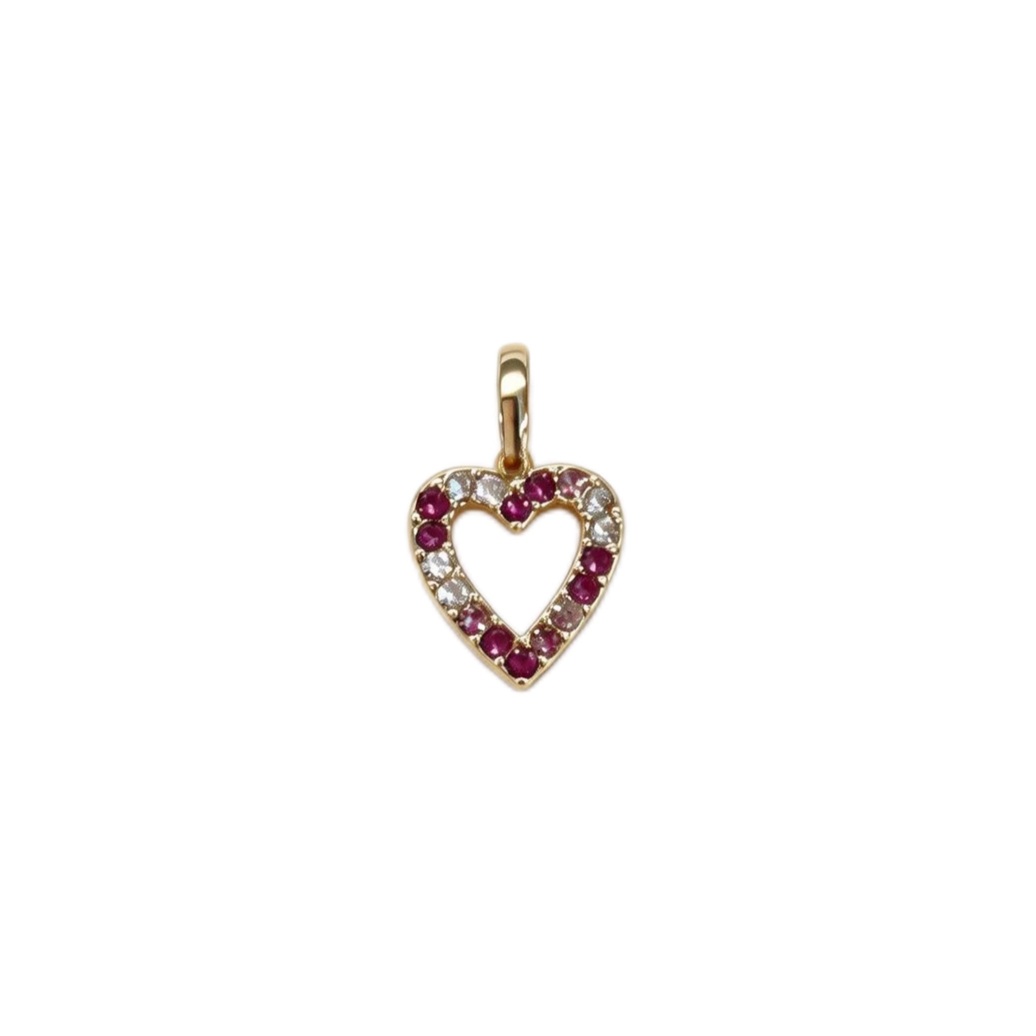 Ruby Heart Charm