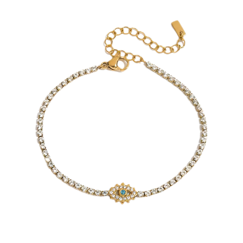 Crystal Eye Chain Bracelet