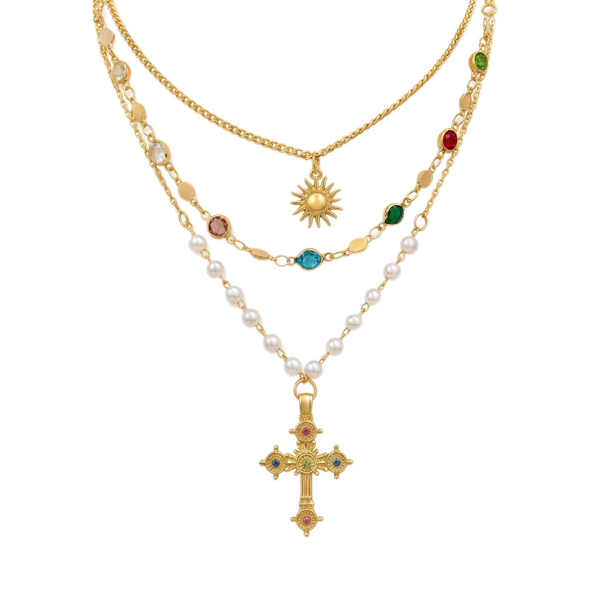 Celestial Multi Layer Neckace, necklace,Joryy necklace