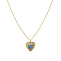 Filigree Blue Heart Necklace