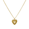Engraved Pearl Heart Necklace