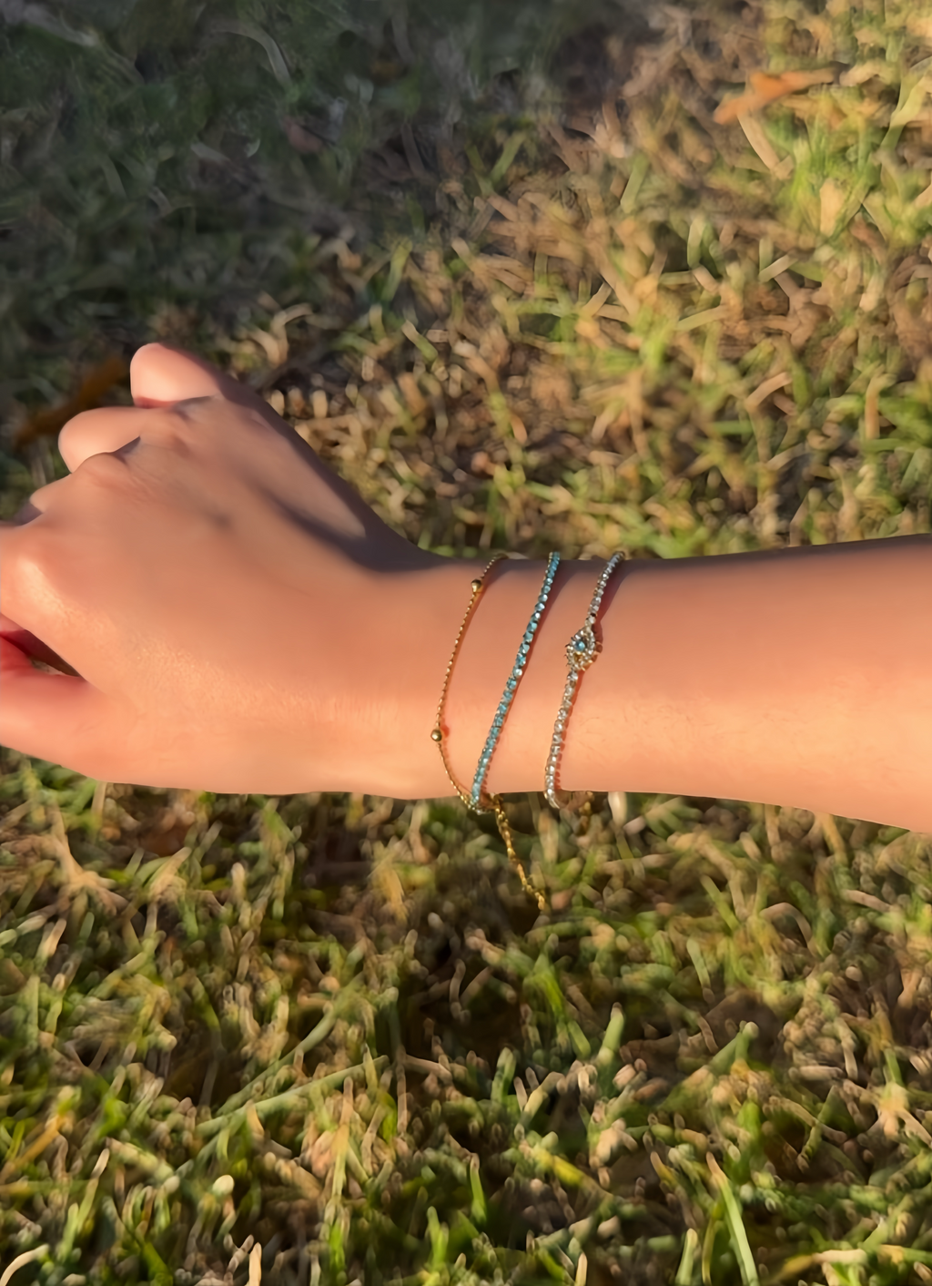 Double Layer Blue Bracelet